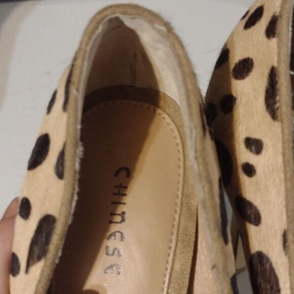 Chinese laundry leopard cheetah animal print w platforms high heel - Picture 4 of 14